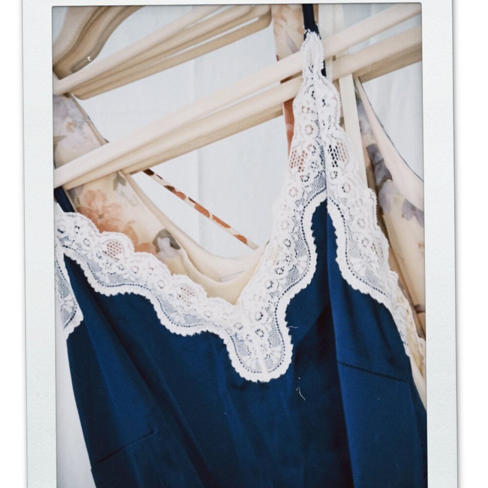 Royal Blue Vintage Slip Dress